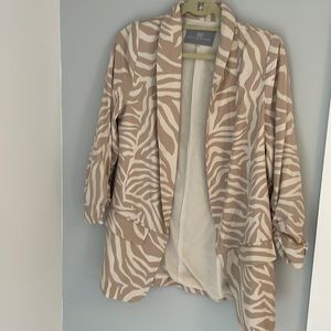 Tart Collection Long Zebra Print Blazer